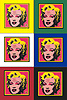 Marilyn/ 6 Colors/4 x 4 - Black, Blue, Green, Yellow, White and Red  / 2003