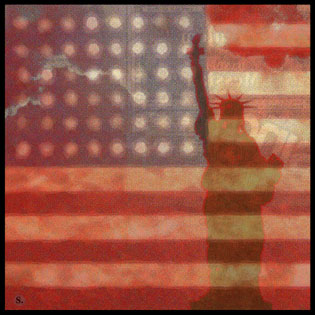 Statue of Liberty & Flag / 2002 - Satoshi Kinoshita